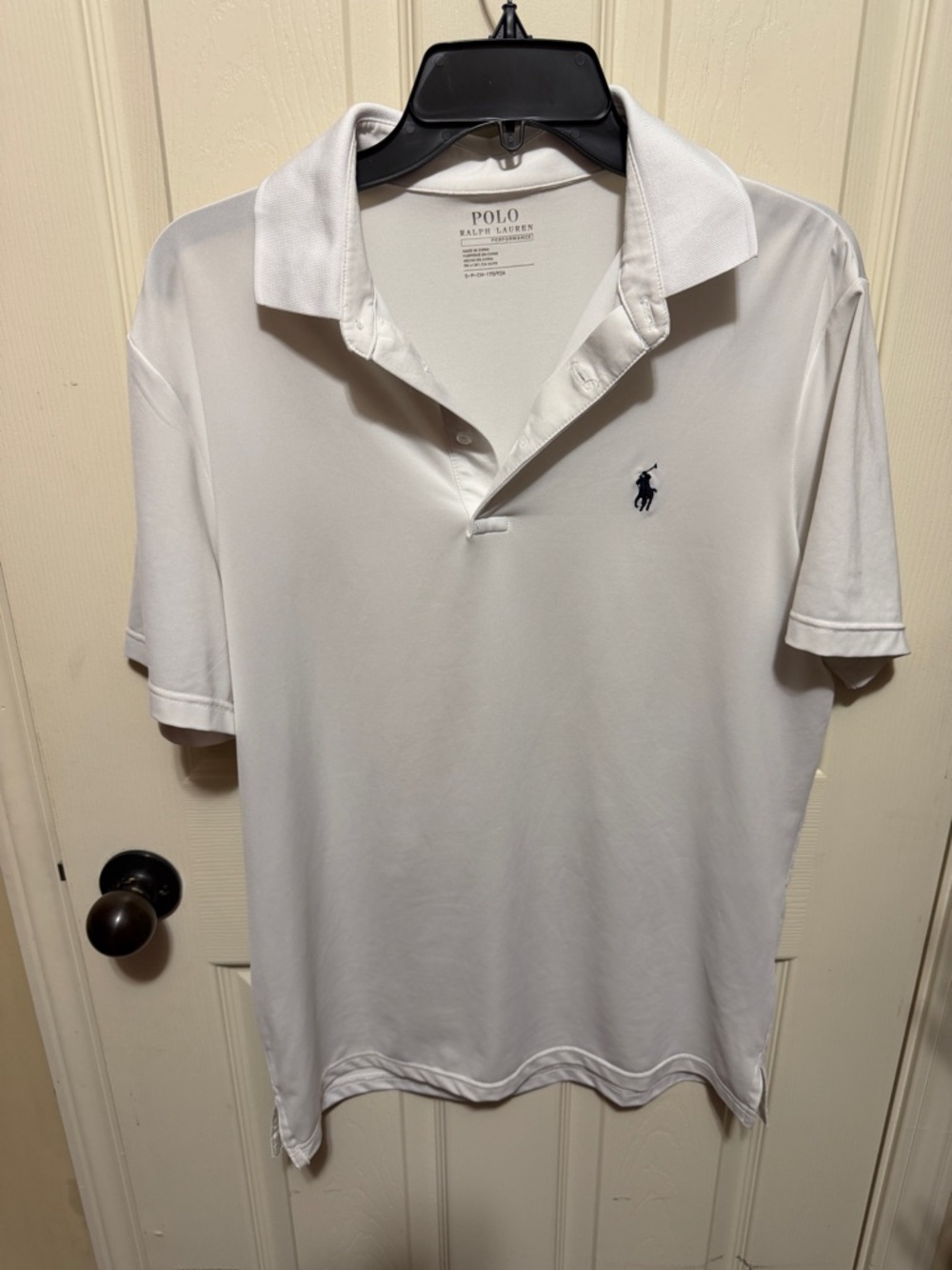 Polo by Ralph Lauren Men’s White Short-Sleeve Polo Shirt small performance